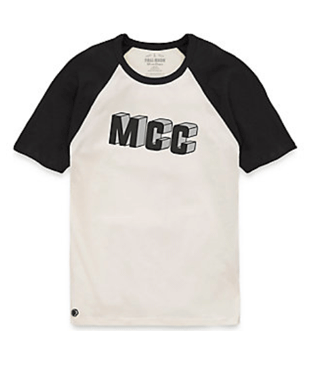 Macomb Community College Raglan Short Sleeve T-Shirt